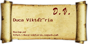 Duca Viktória névjegykártya